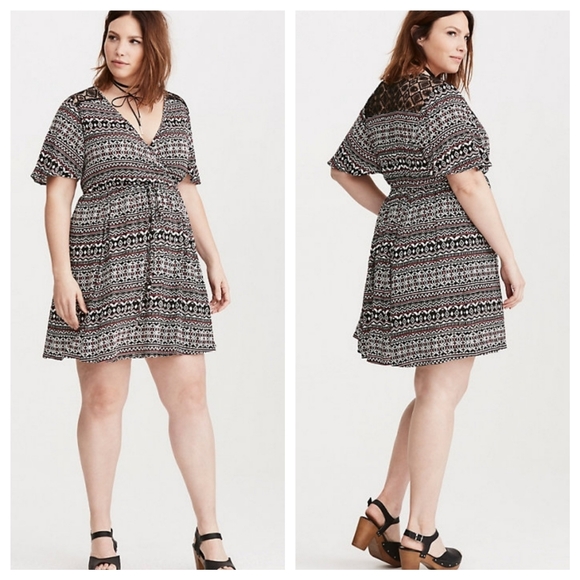 torrid Dresses & Skirts - TORRID | Geo Print Gauze Skater Dress, 4X